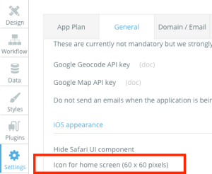 home screen image in bubble