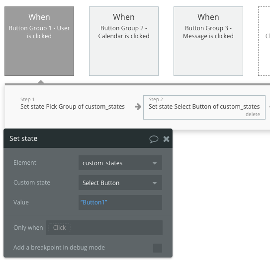Select Button Custom Group