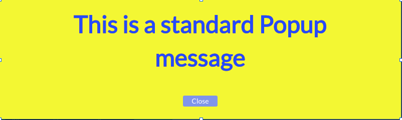 Popup Message in Your Bubble App